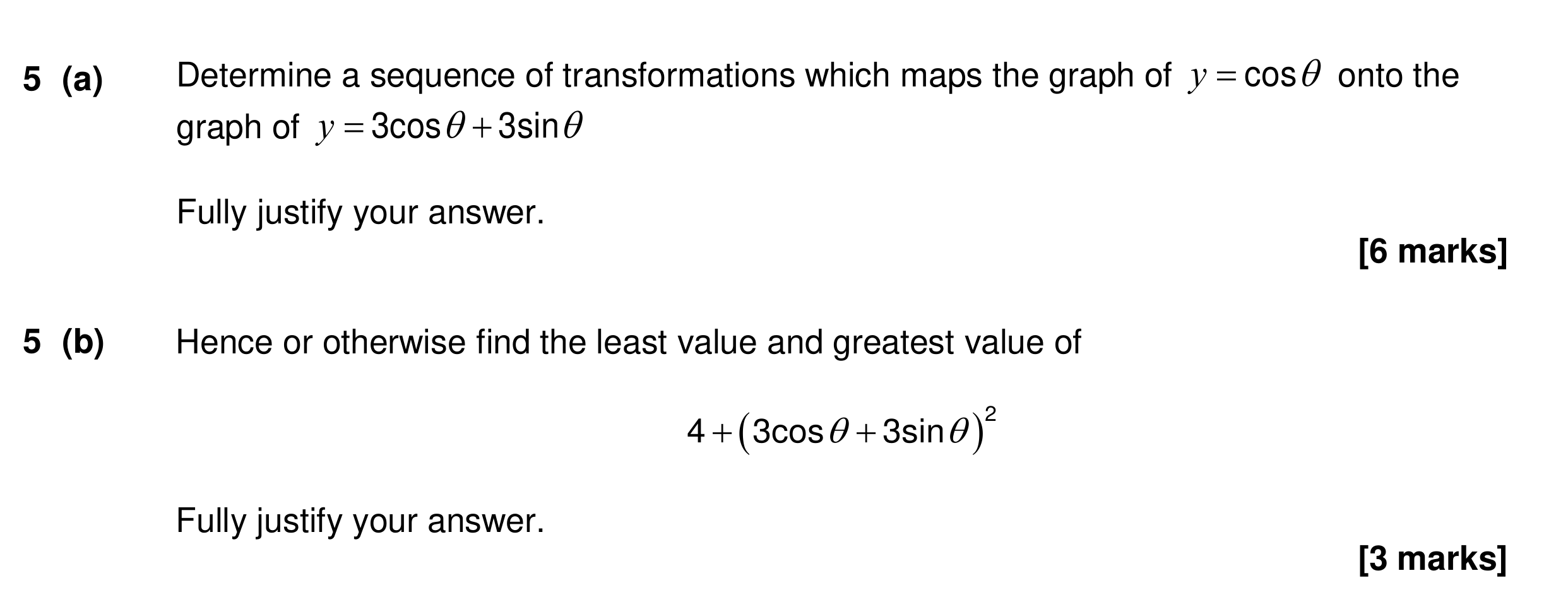 Question 5 — Trig — AQA Specimen