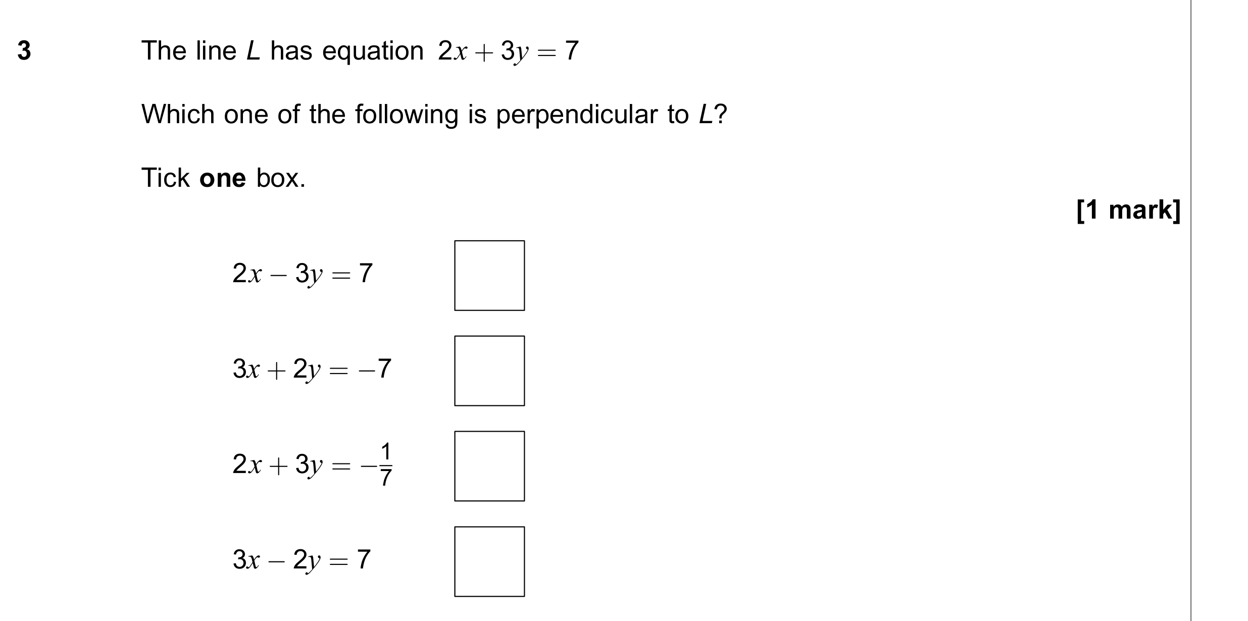 Question 3 — Coordinate Geometry — AQA June 2018