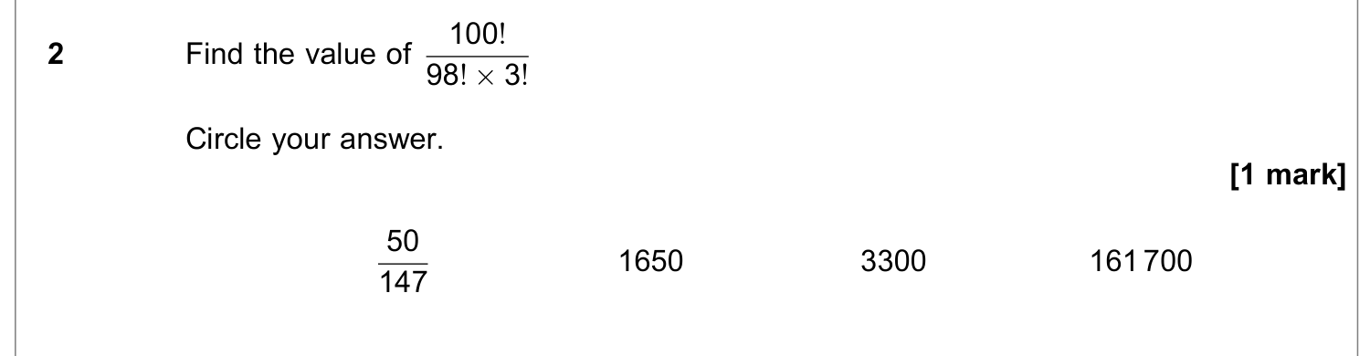 Question 2 — Binomial Expansion, Other — AQA June 2019