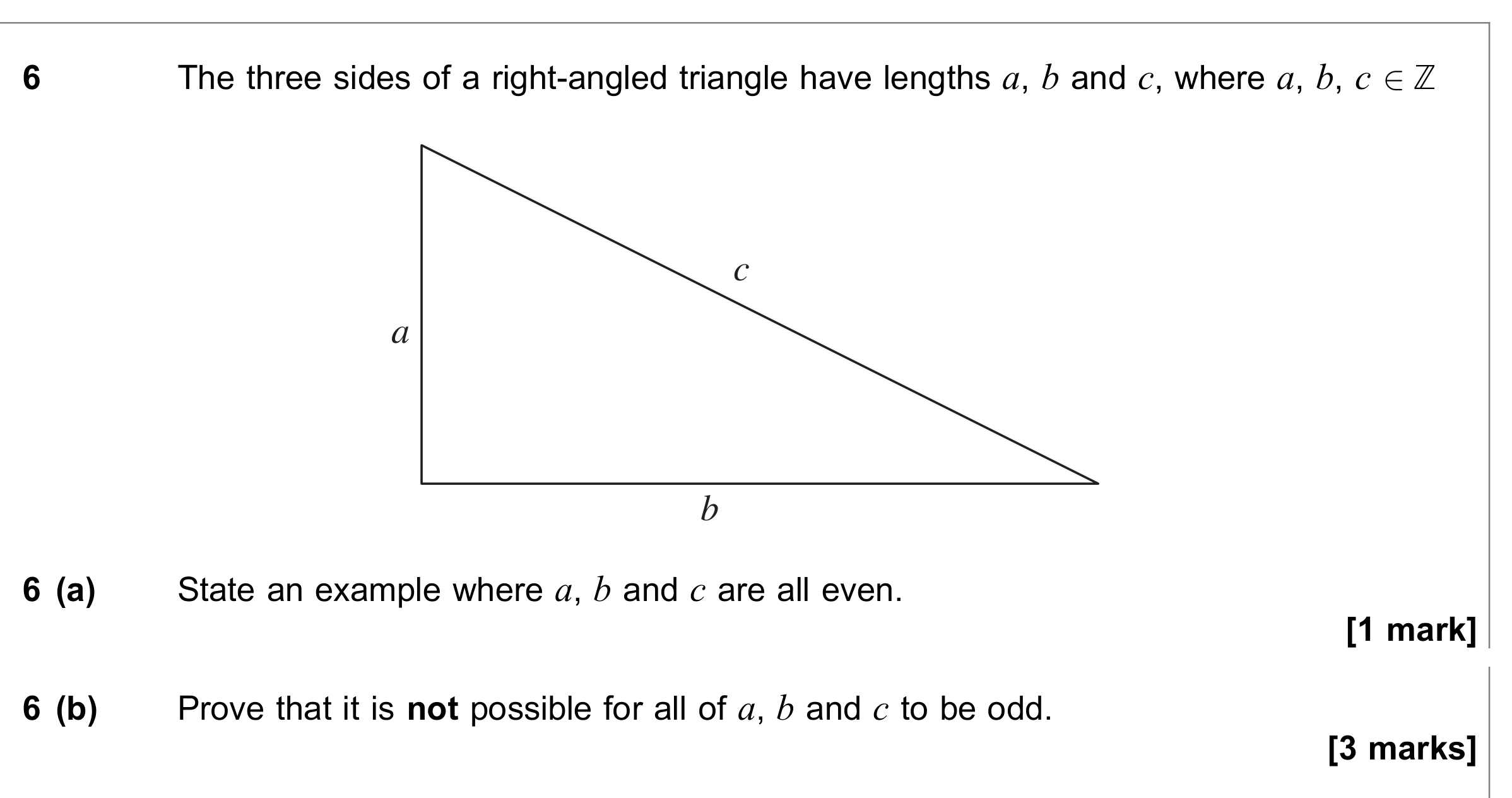 Question 6 — Proof, Triangles — AQA June 2019