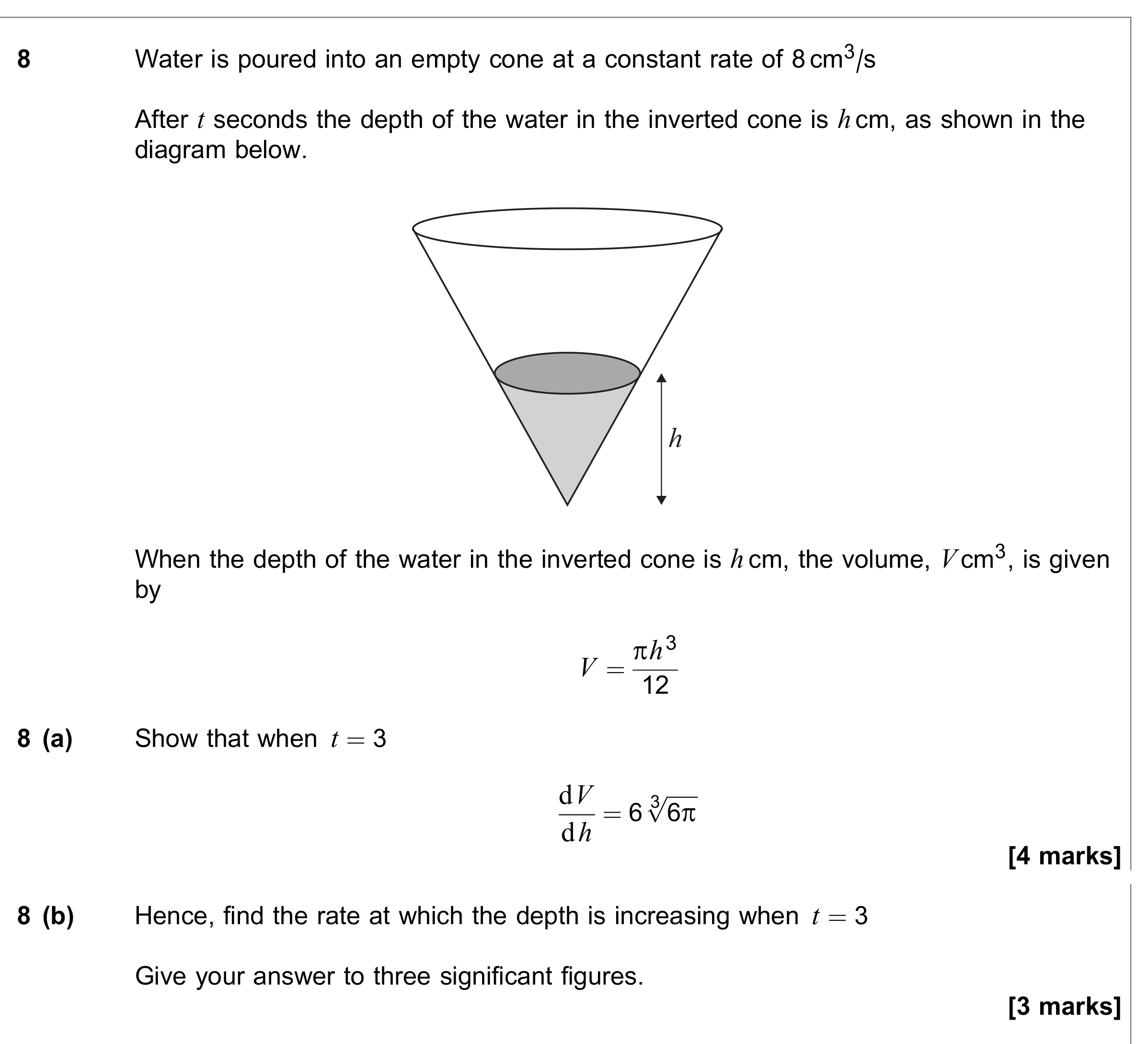Question 8 — Rates of Change — AQA June 2022