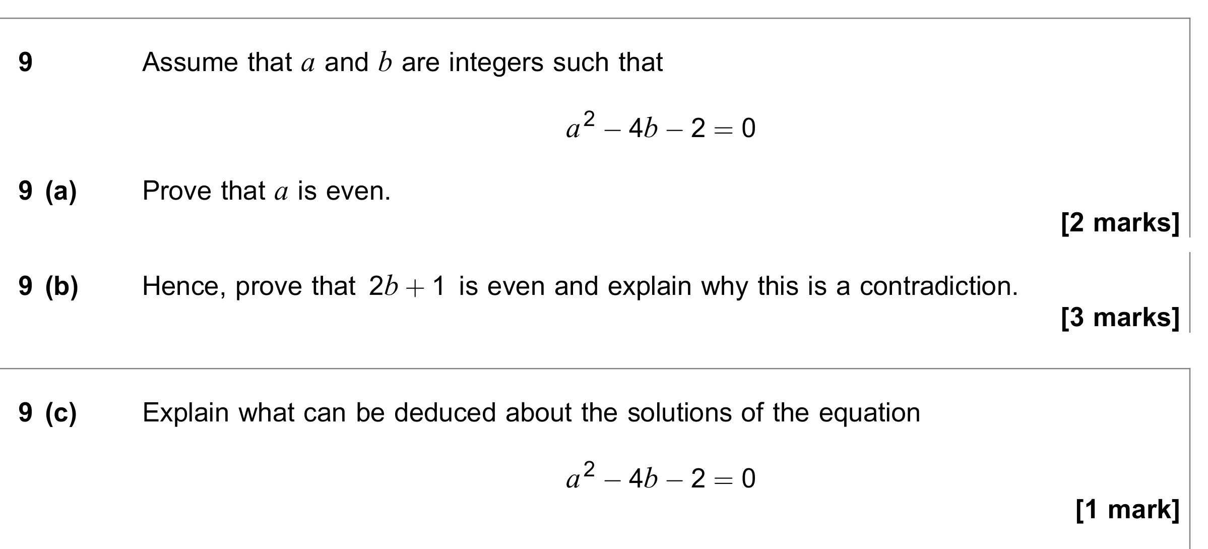 Question 9 — Proof — AQA June 2022