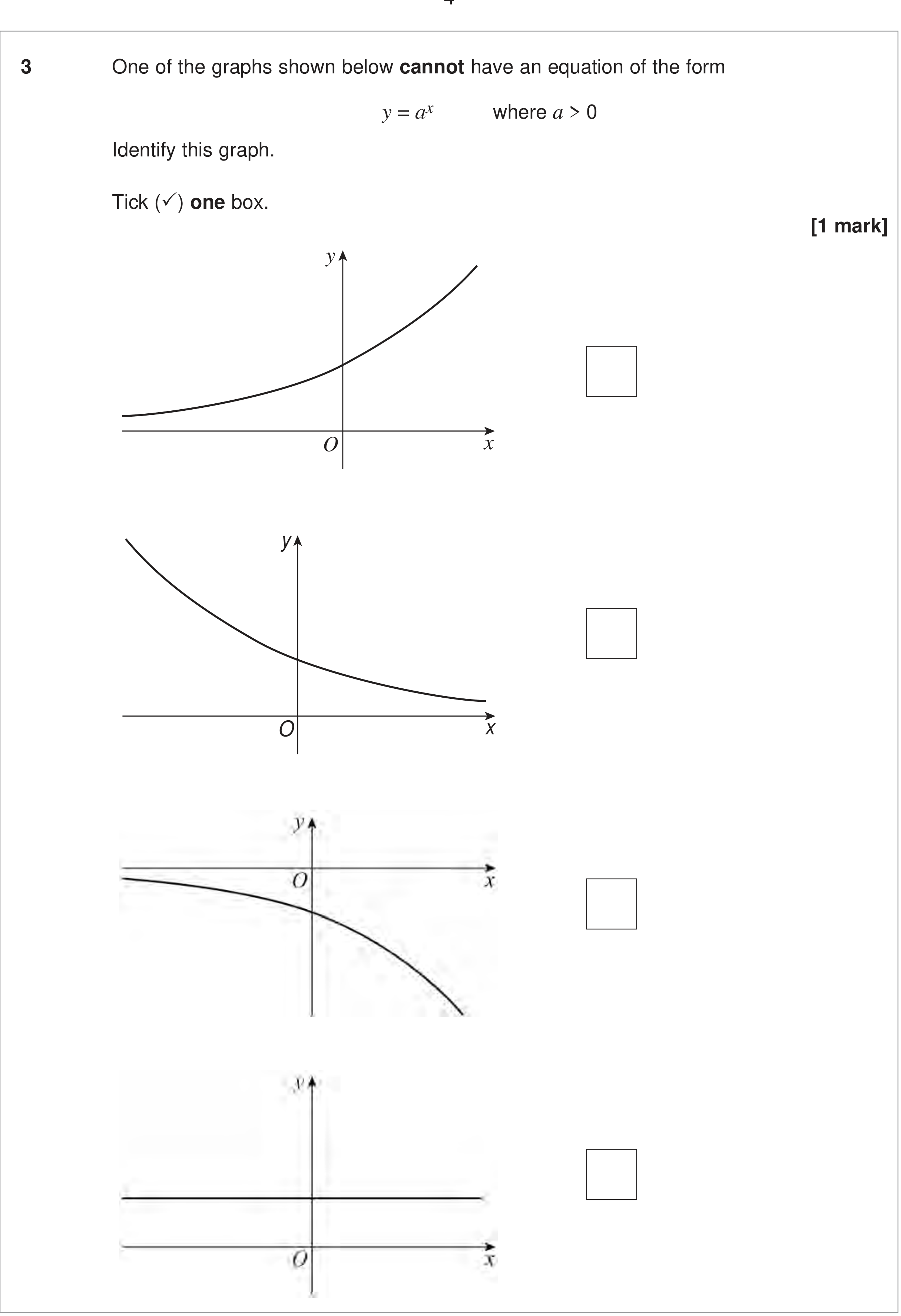 Question 3 — Exponentials — AQA June 2024