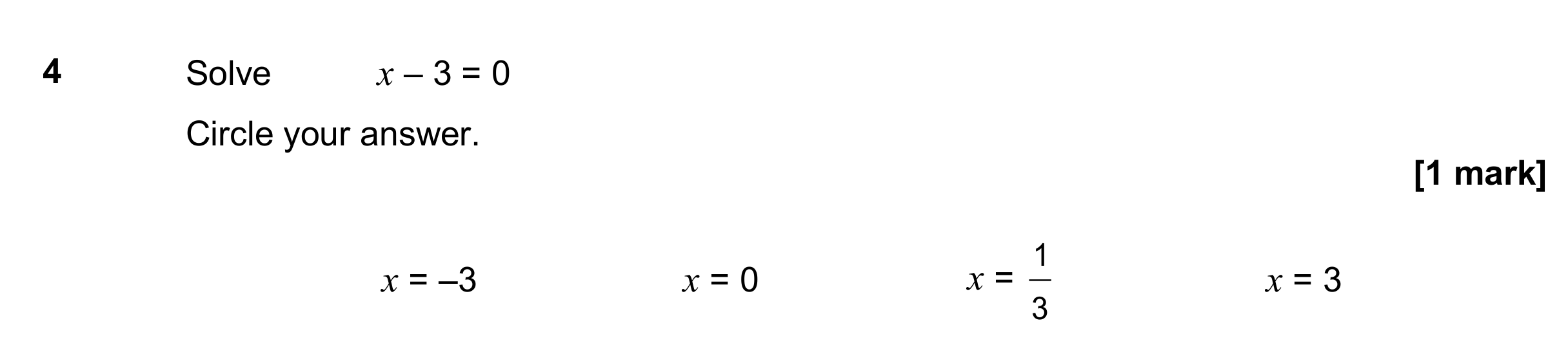 Question 4 — Linear Equations — AQA GCSE June 2017