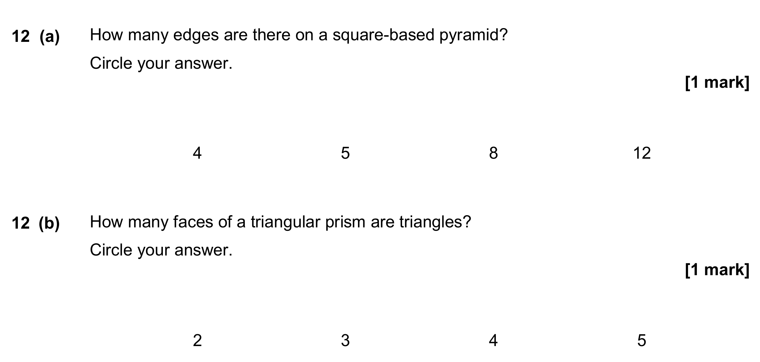 Question 12 — Polygons — AQA GCSE November 2017