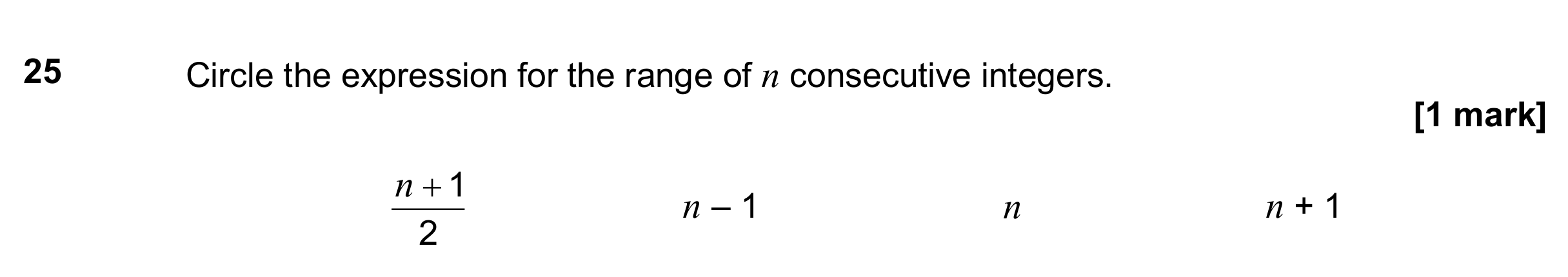 Question 25 — Mean/Median/Mode/Range — AQA GCSE November 2017
