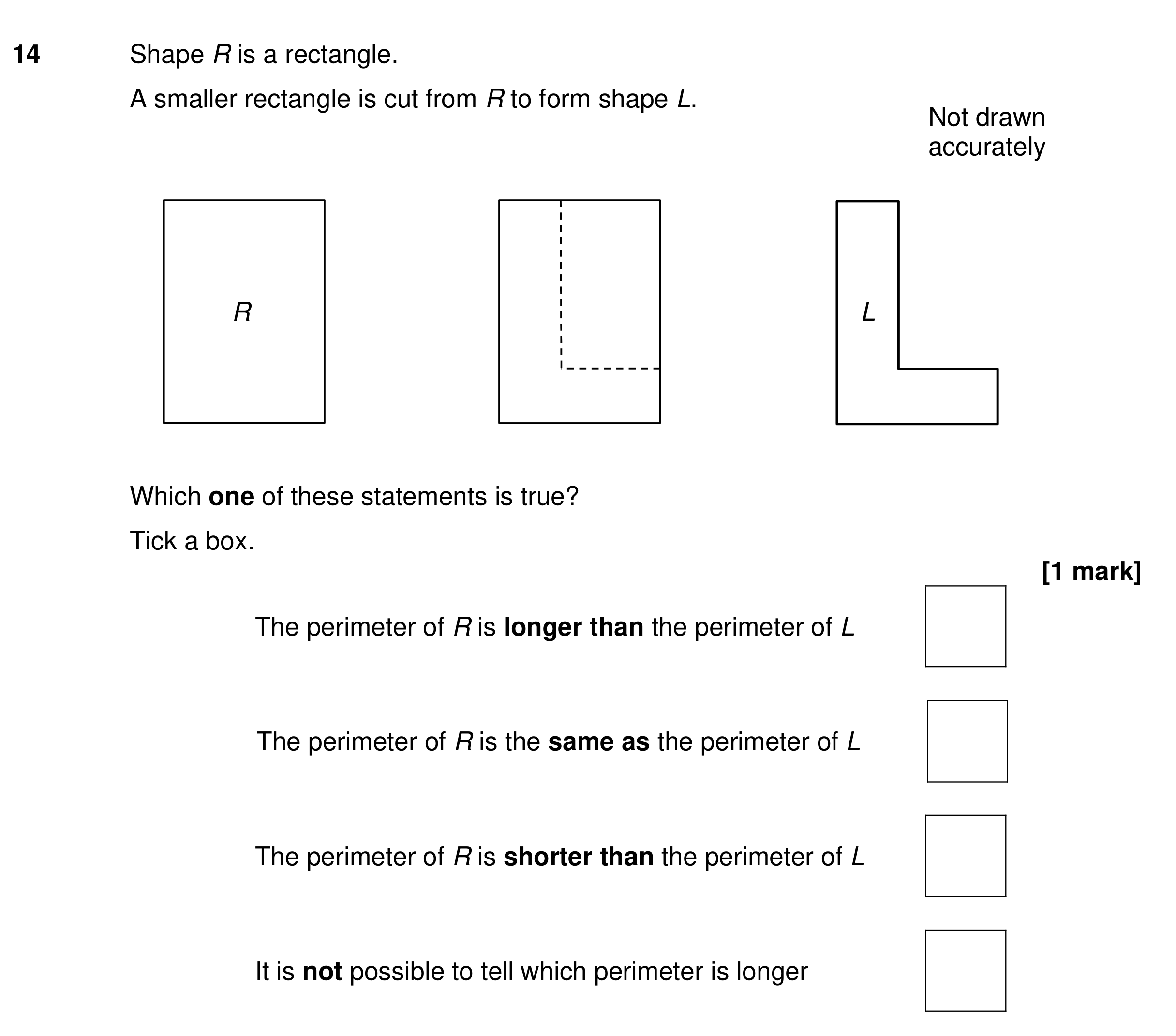 Question 14 — Perimeter and Area — AQA GCSE Specimen