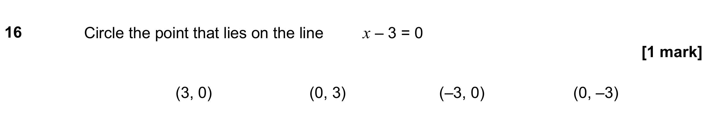 Question 16 — Straight Line Graphs — AQA GCSE June 2018