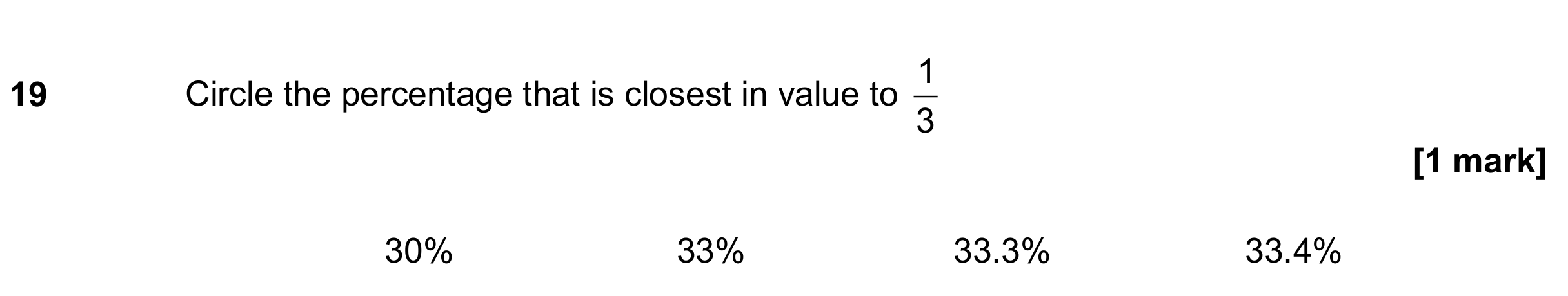 Question 19 — Percentages — AQA GCSE June 2018