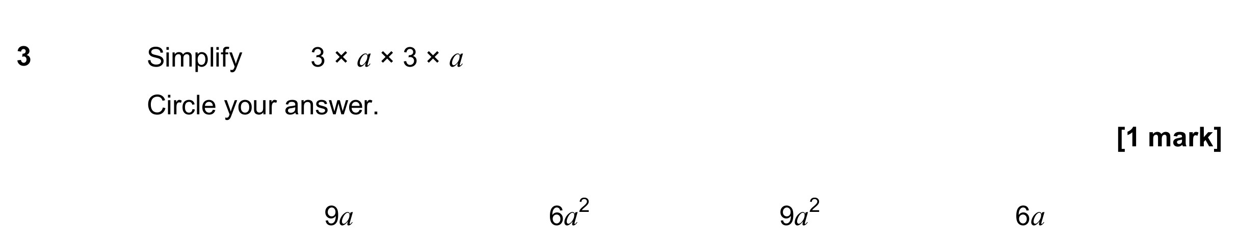 Question 3 — Factorise/Expand/Simplify — AQA GCSE June 2018