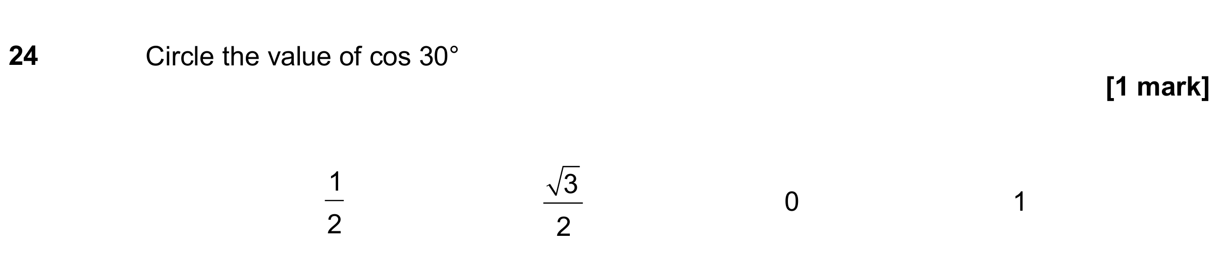 Question 24 — Trigonometry — AQA GCSE November 2018