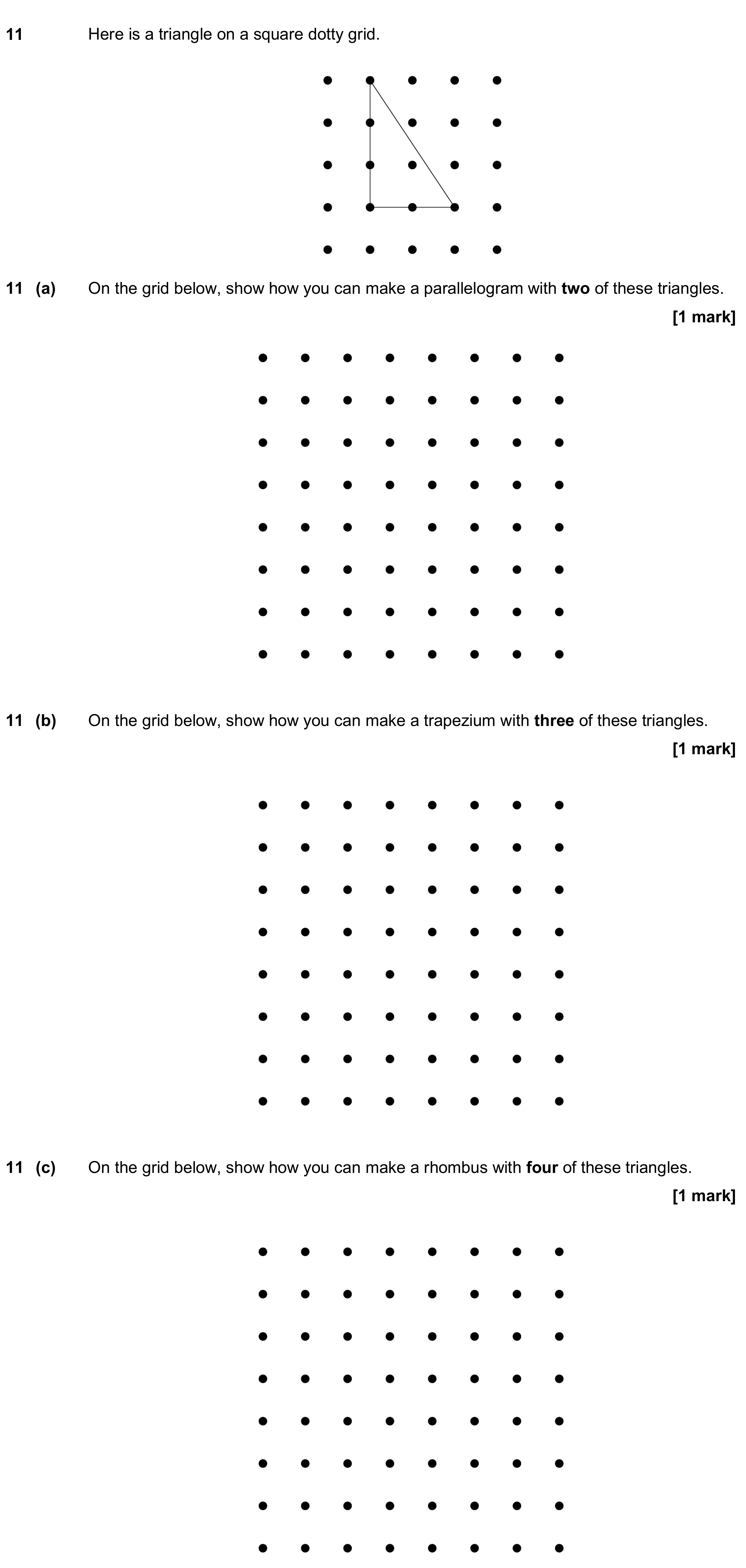 Question 11 — Construction, Polygons — AQA GCSE June 2019