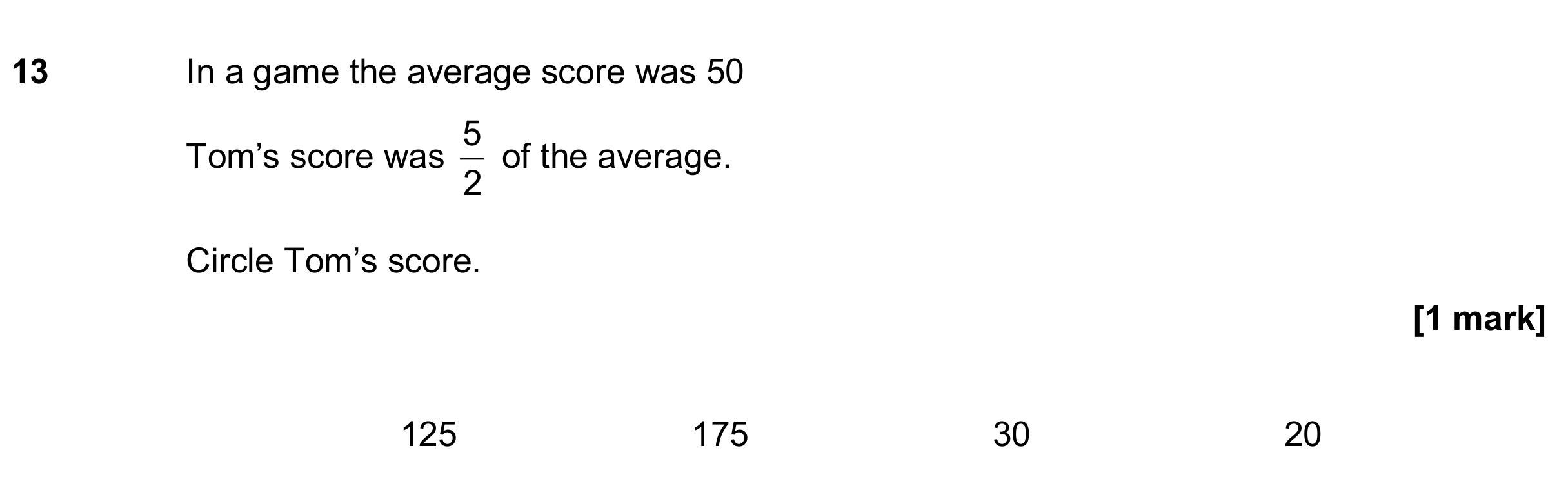Question 13 — Fractions — AQA GCSE June 2019