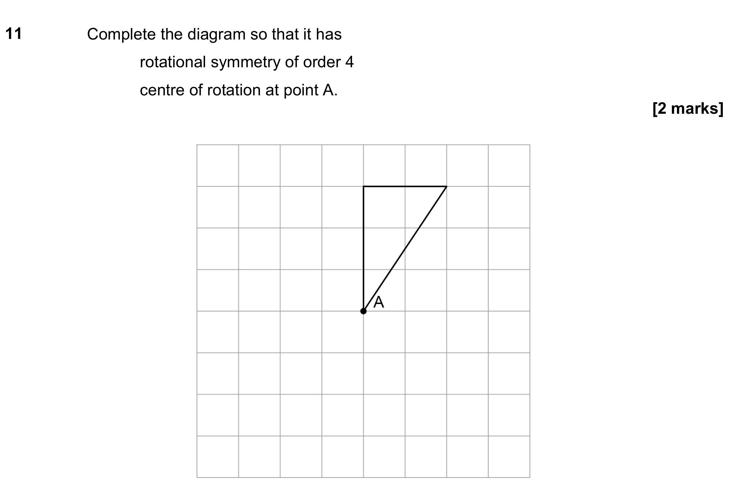 Question 11 — Rotations/Reflections/Translations/Enlargements, Symmetry — AQA GCSE June 2021