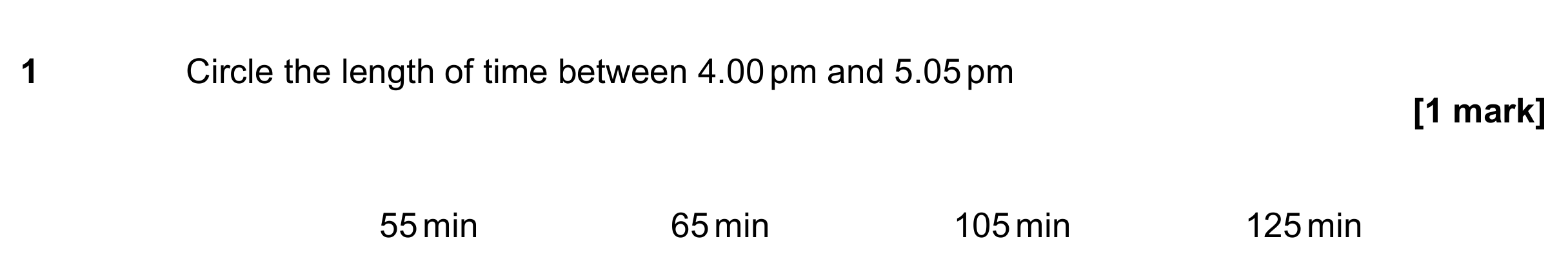 Question 1 — Time Questions — AQA GCSE November 2022