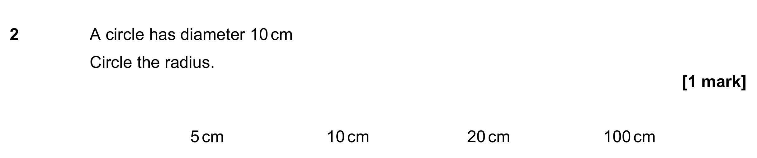 Question 2 — Circles — AQA GCSE November 2022