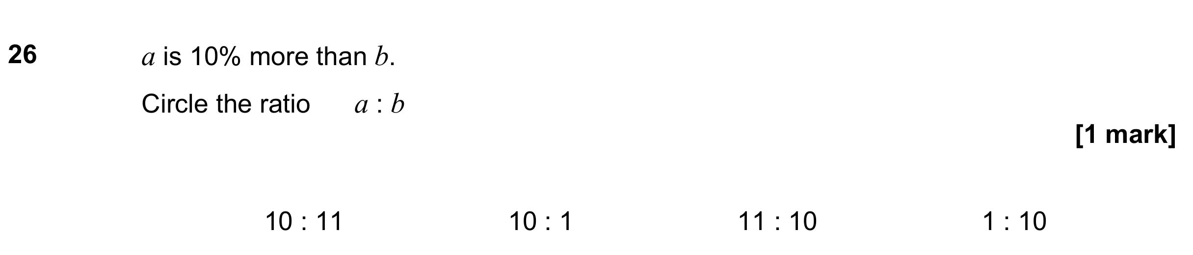Question 26 — Percentages, Ratios — AQA GCSE November 2022