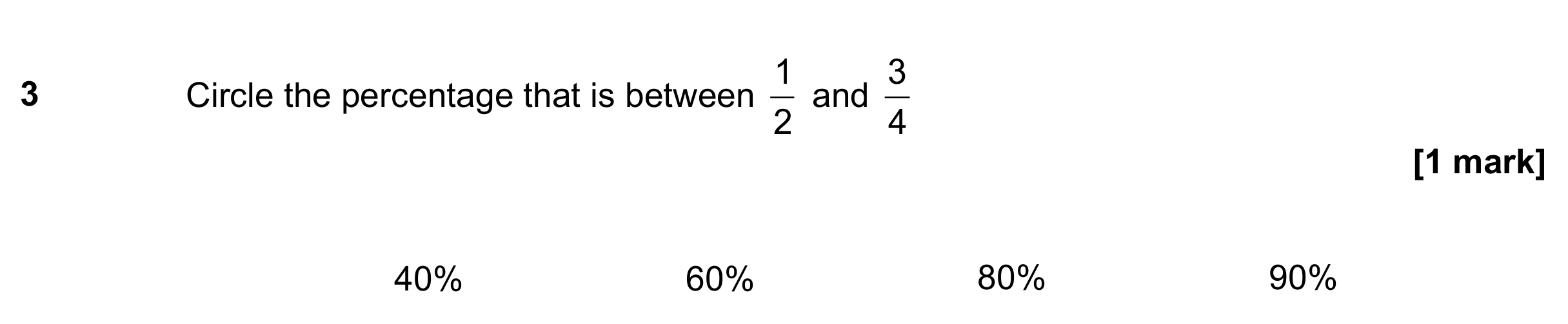 Question 3 — Percentages, Fractions — AQA GCSE November 2022