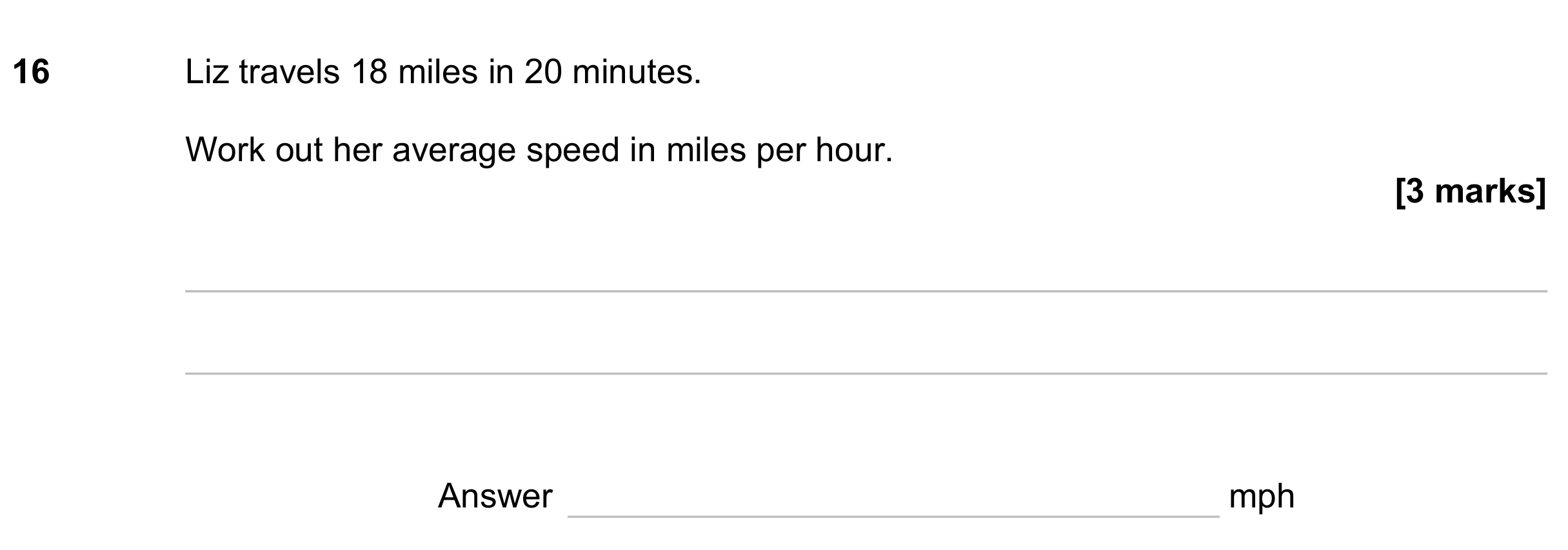 Question 16 — Unit Conversions — AQA GCSE June 2023