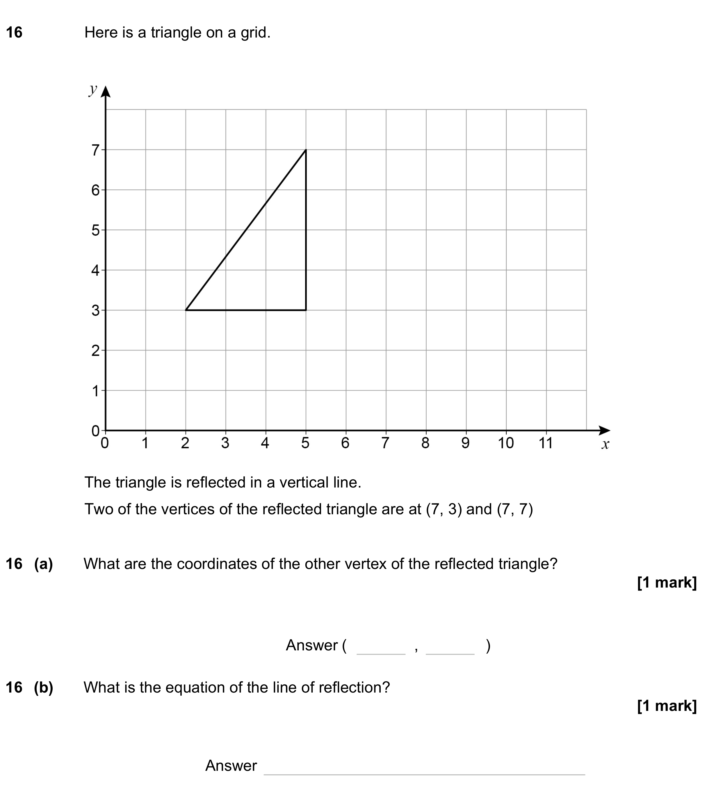 Question 16 — Rotations/Reflections/Translations/Enlargements — AQA GCSE November 2023