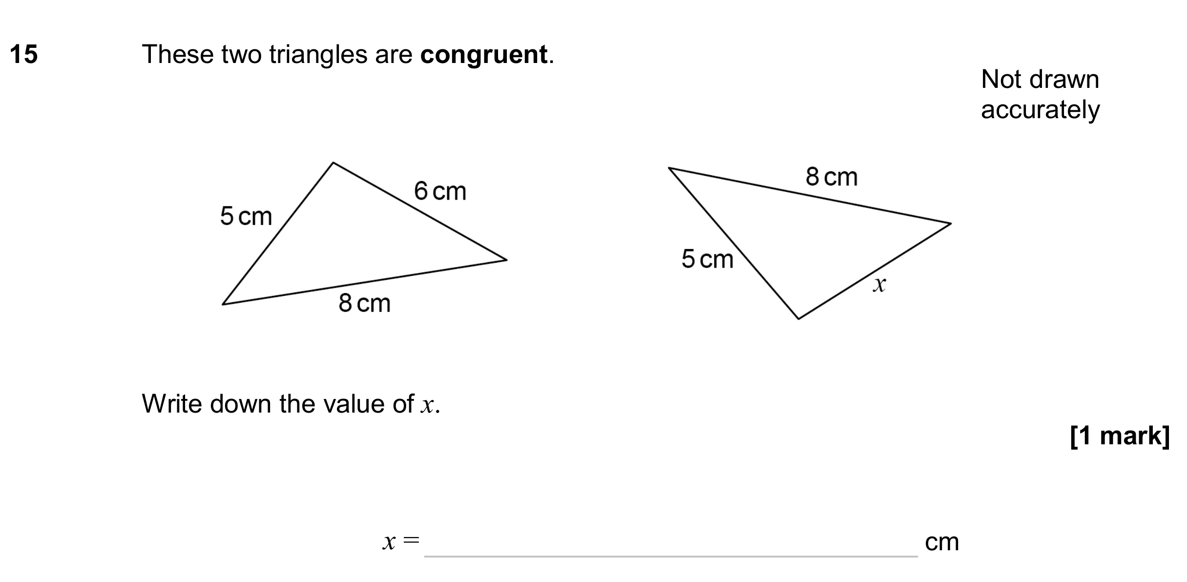 Question 15 — Congruence and Similarity — AQA GCSE June 2024