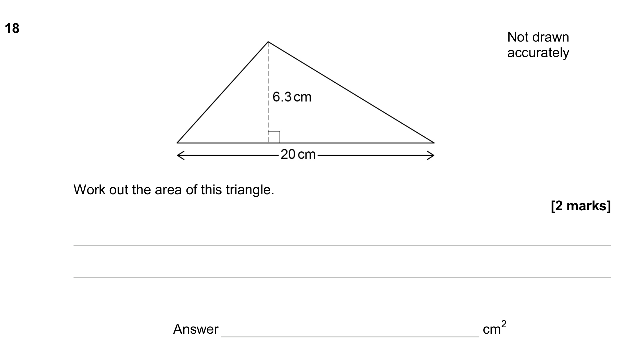Question 18 — Perimeter and Area — AQA GCSE June 2024
