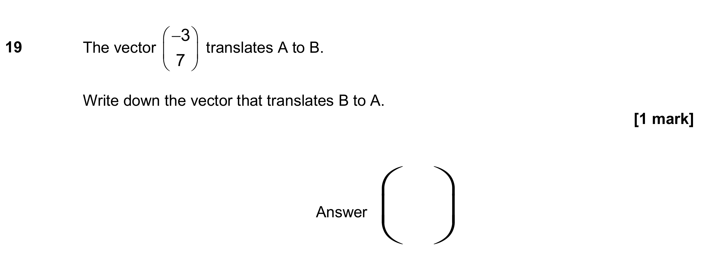 Question 19 — Vectors — AQA GCSE June 2024