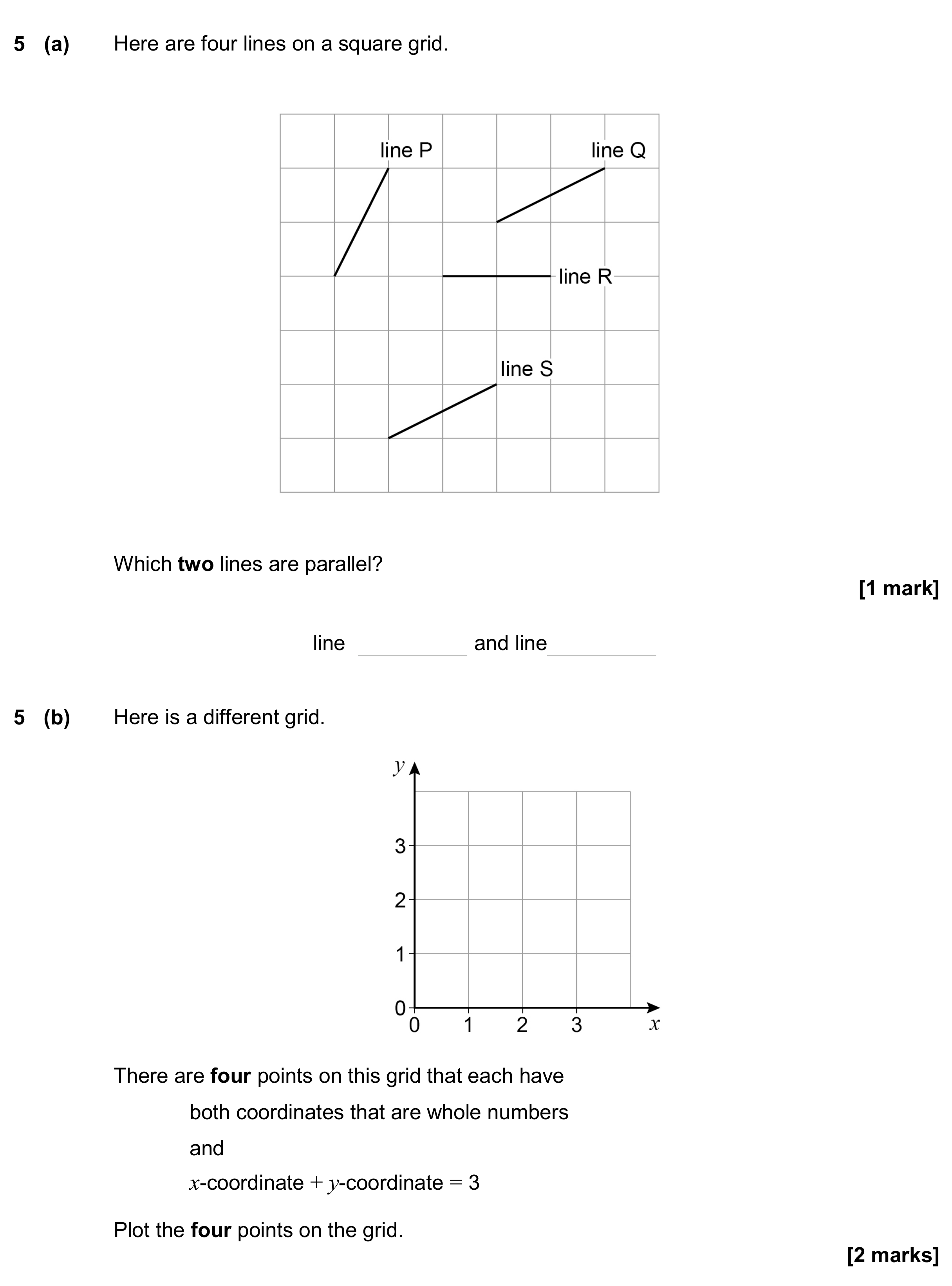 Question 5 — Straight Line Graphs — AQA GCSE June 2024