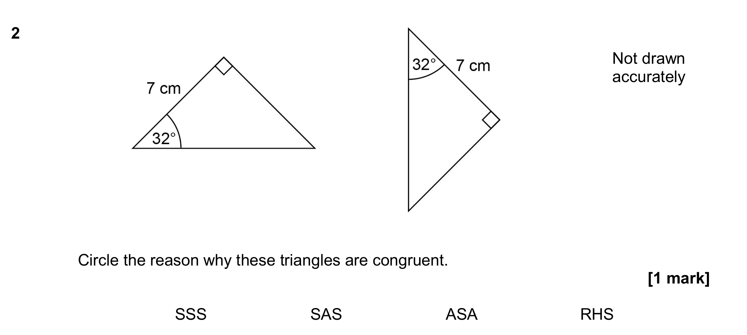 Question 2 — Congruence and Similarity — AQA GCSE June 2017