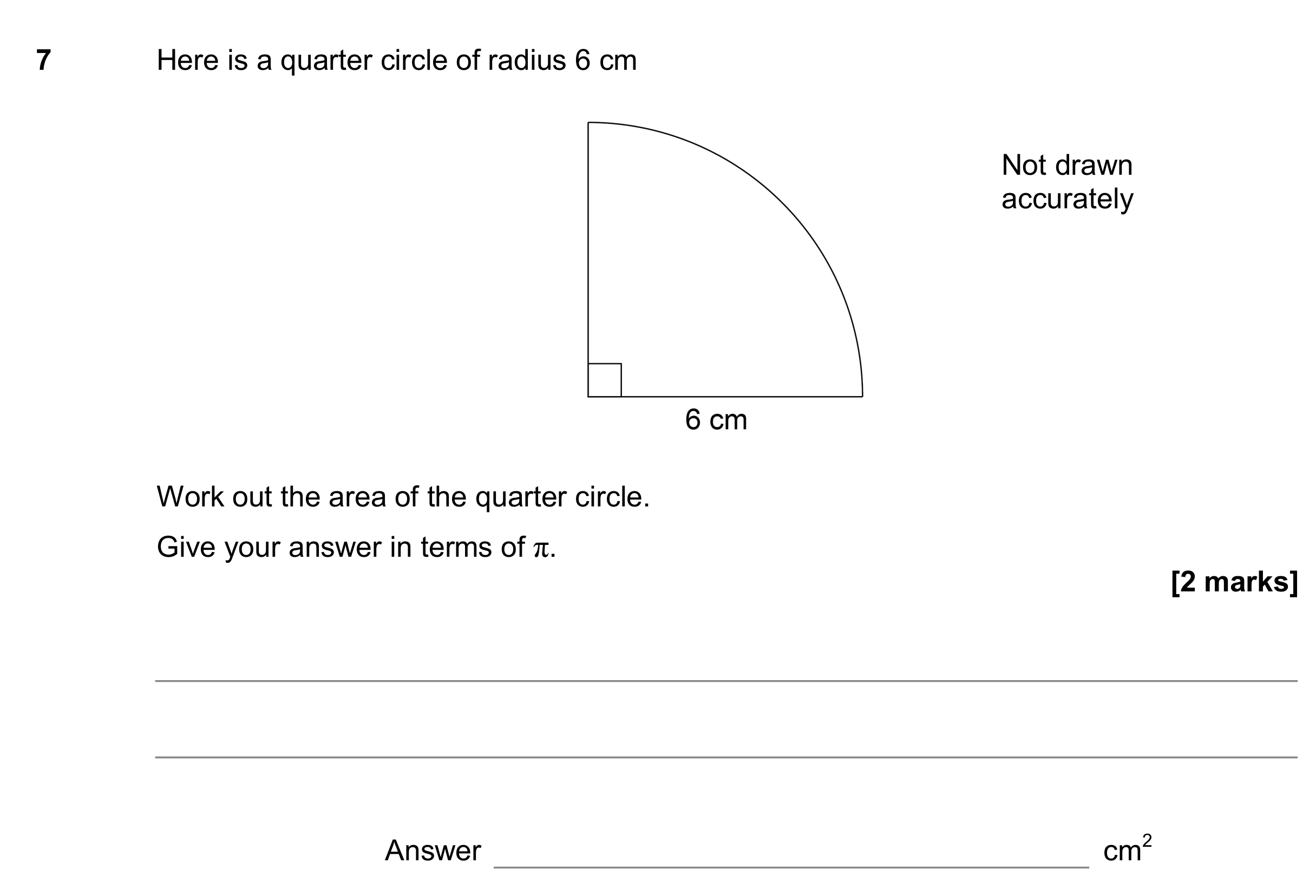 Question 7 — Perimeter and Area — AQA GCSE November 2017