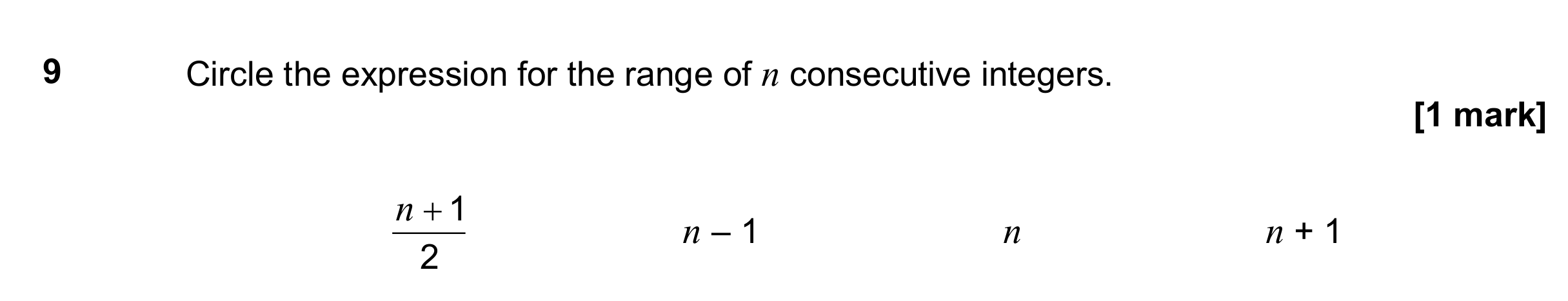 Question 9 — Mean/Median/Mode/Range — AQA GCSE November 2017