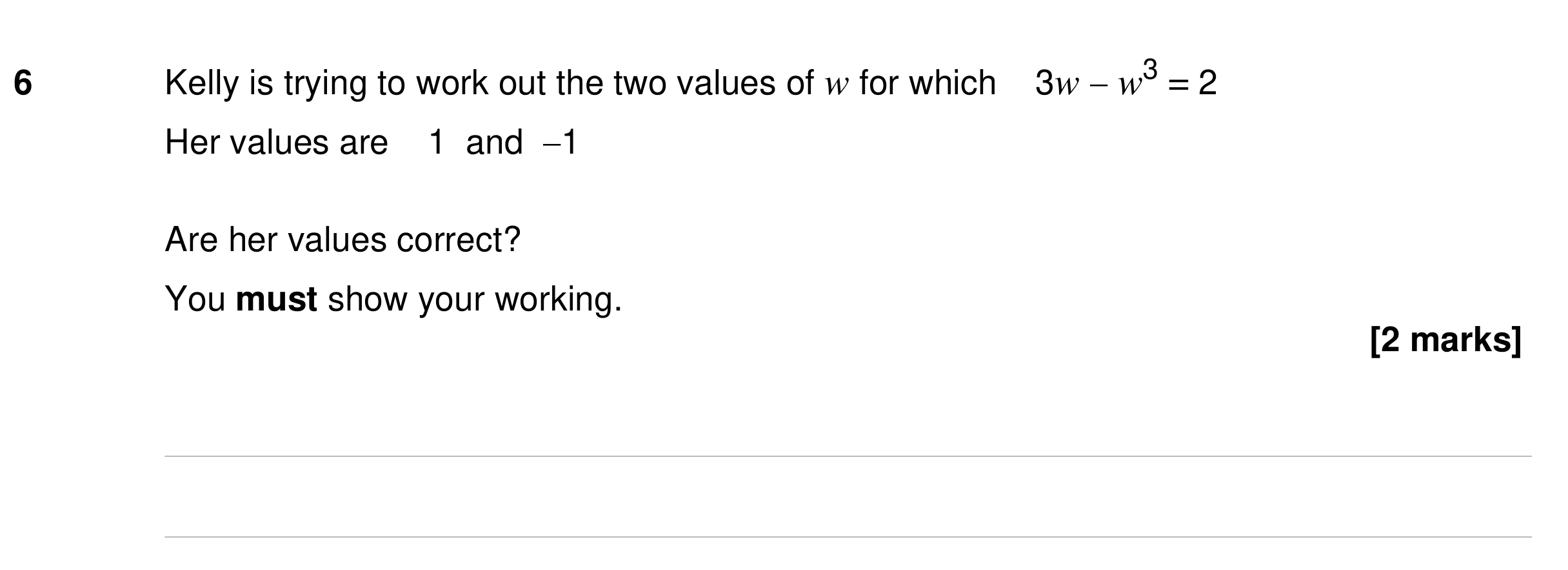 Question 6 — Formulae — AQA GCSE Specimen