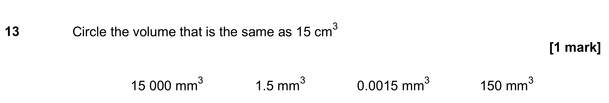 Question 13 — Unit Conversions — AQA GCSE June 2018