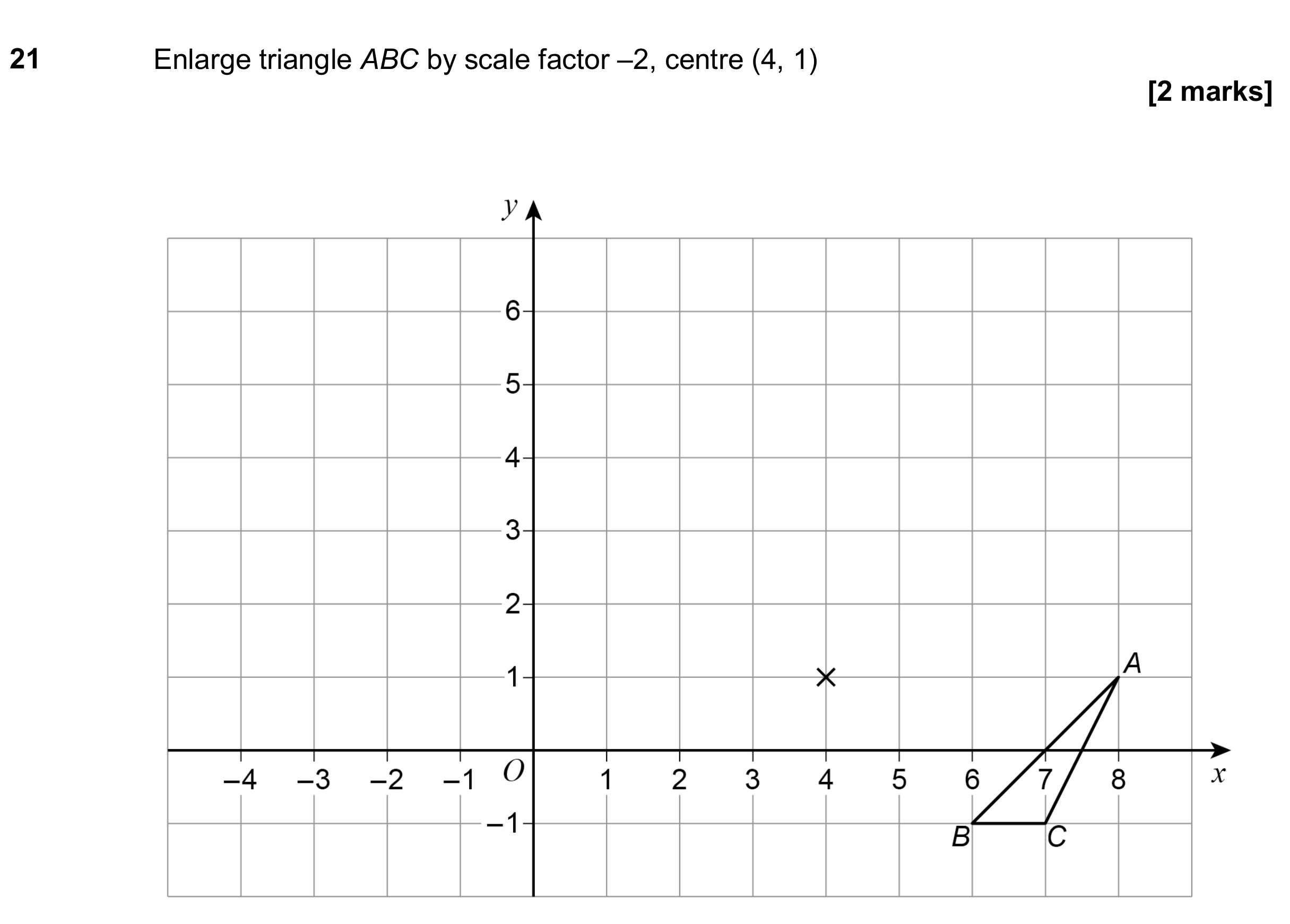Question 21 — Rotations/Reflections/Translations/Enlargements — AQA GCSE June 2018