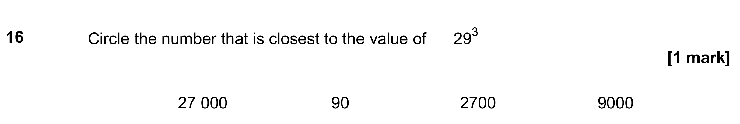 Question 16 — Estimations — AQA GCSE November 2018