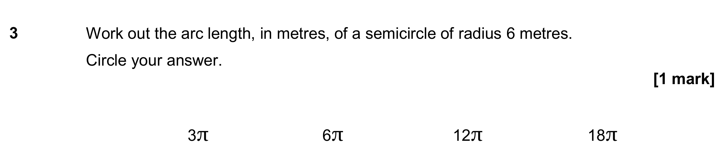 Question 3 — Circles — AQA GCSE June 2019