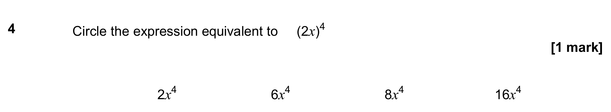 Question 4 — Powers — AQA GCSE November 2019