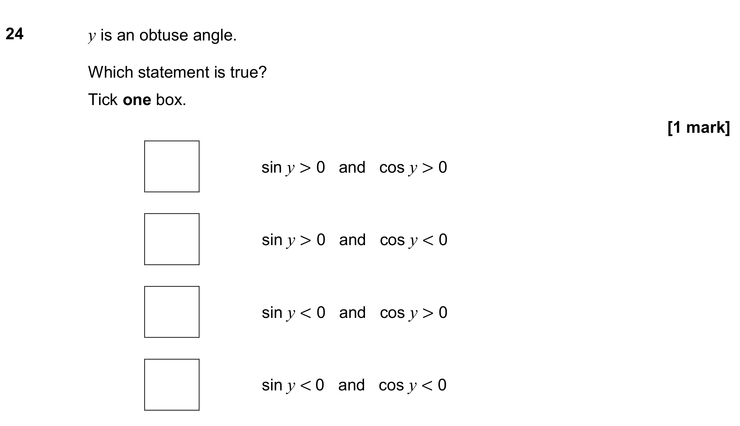 Question 24 — Trigonometry — AQA GCSE June 2020