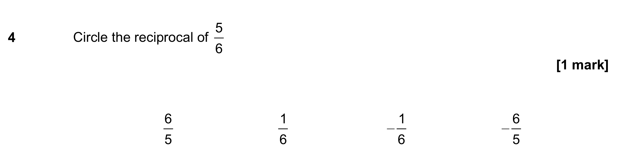 Question 4 — Fractions — AQA GCSE June 2020