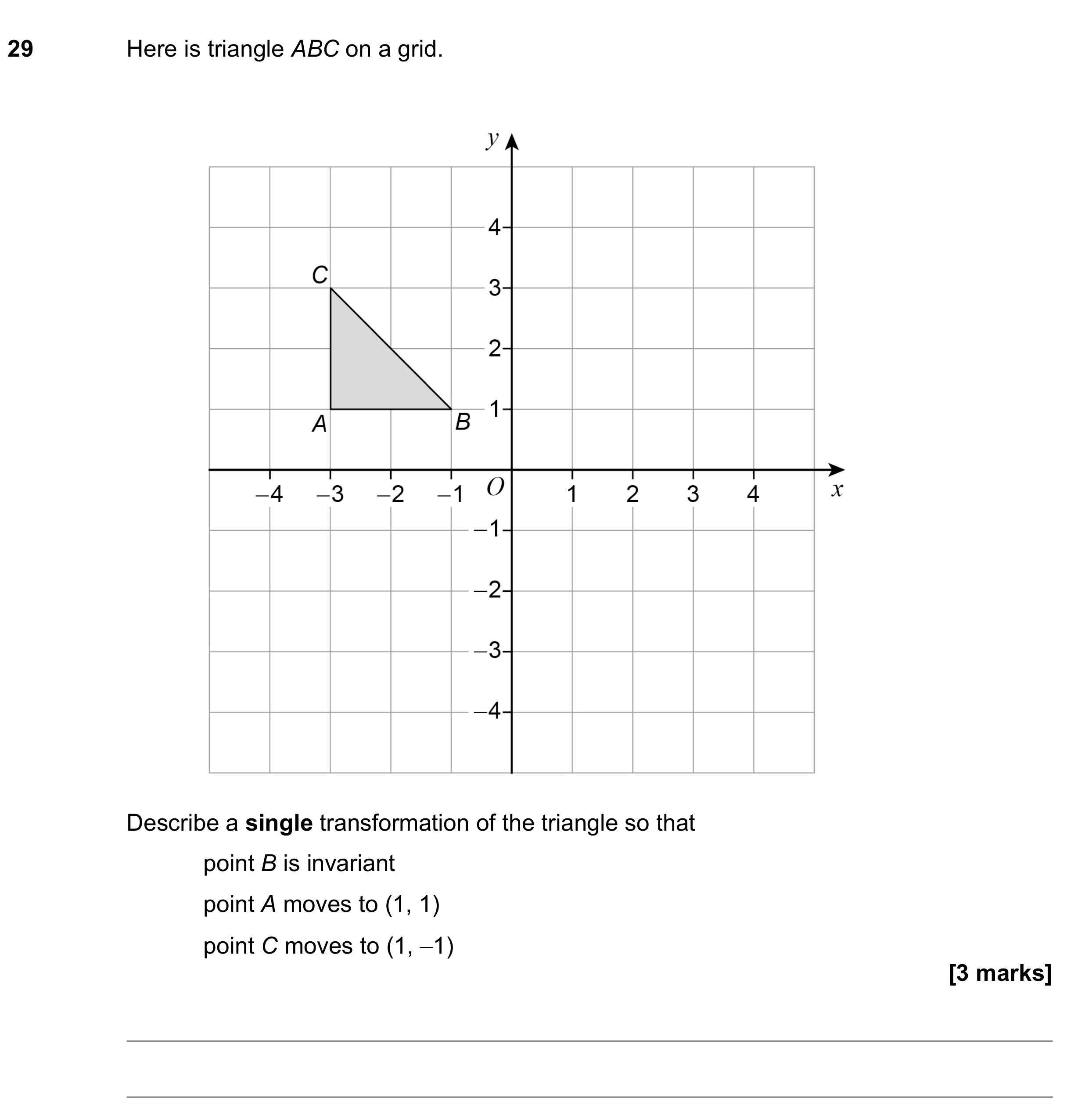 Question 29 — Rotations/Reflections/Translations/Enlargements — AQA GCSE June 2021