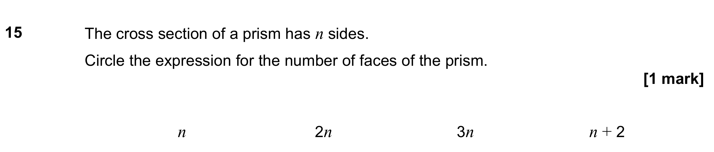 Question 15 — Polygons — AQA GCSE June 2022