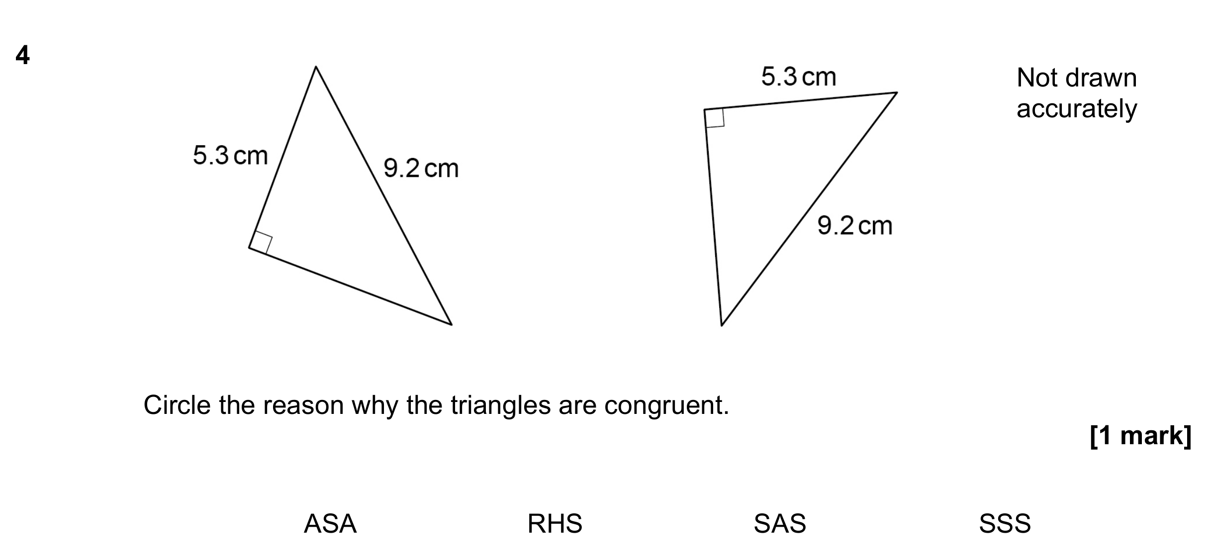 Question 4 — Congruence and Similarity — AQA GCSE June 2022