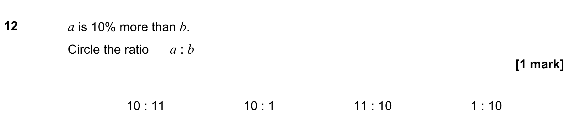 Question 12 — Ratios, Percentages — AQA GCSE November 2022