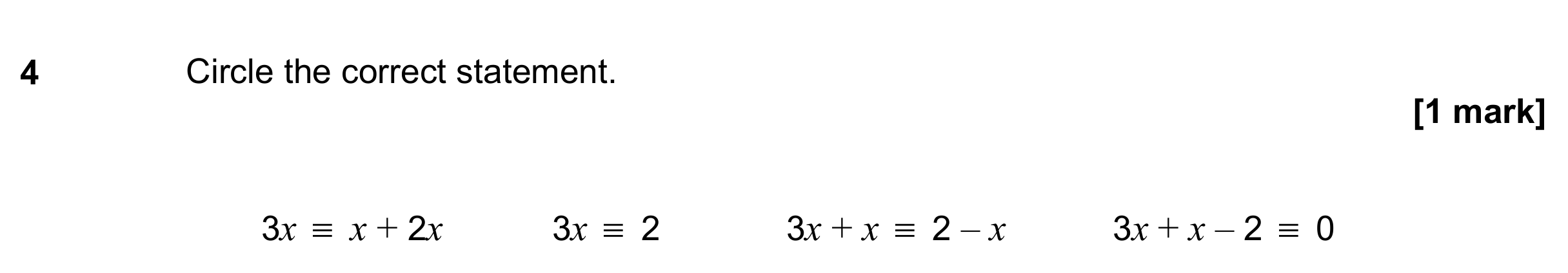 Question 4 — Identities — AQA GCSE November 2022
