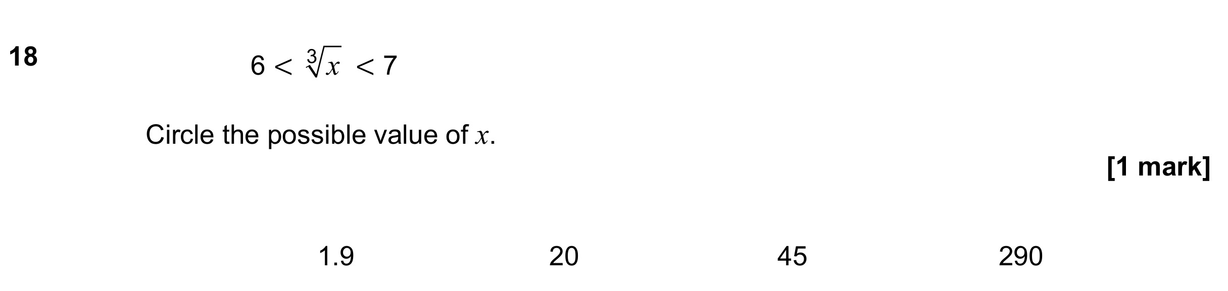 Question 18 — Inequalities — AQA GCSE June 2023