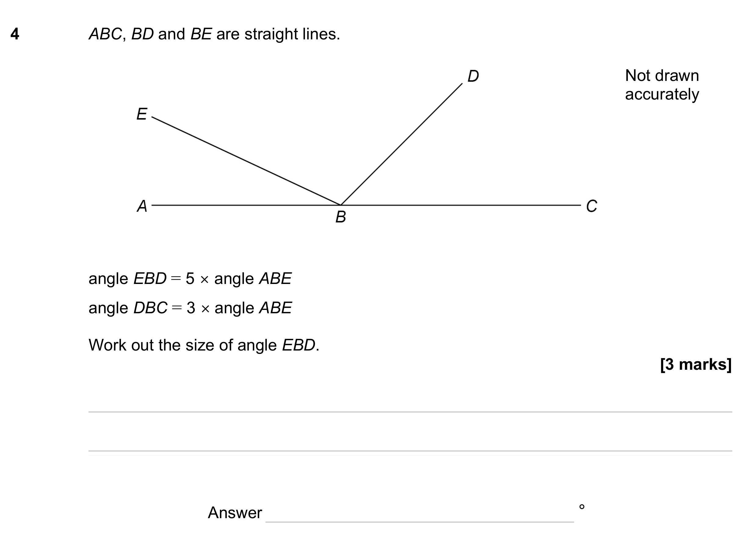 Question 4 — Angles — AQA GCSE June 2023