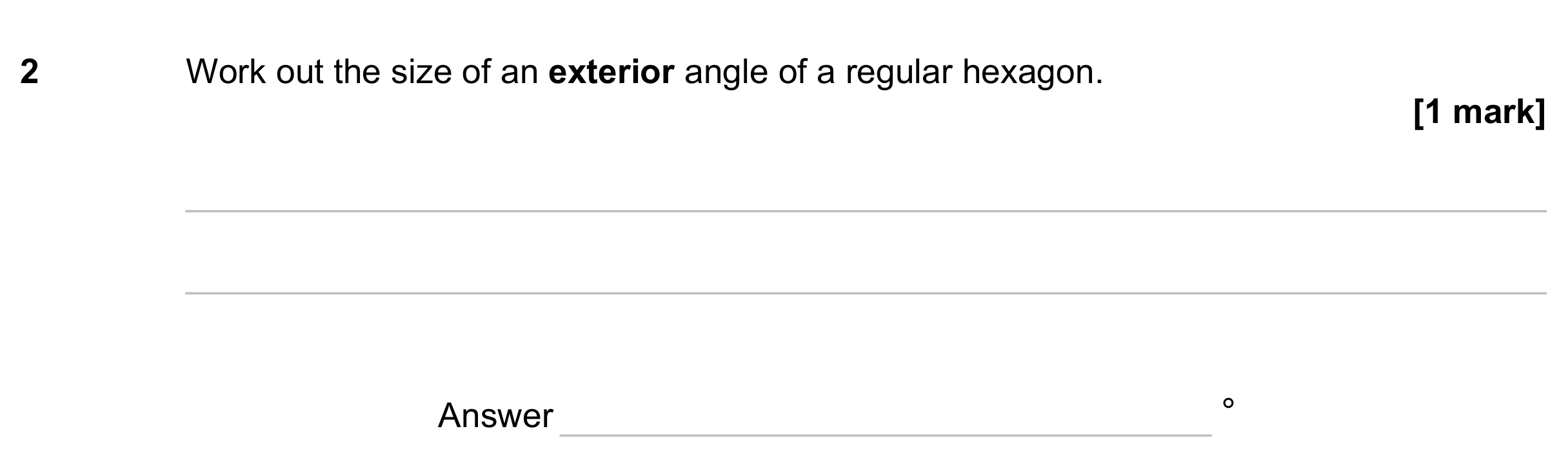 Question 2 — Angles — AQA GCSE November 2023