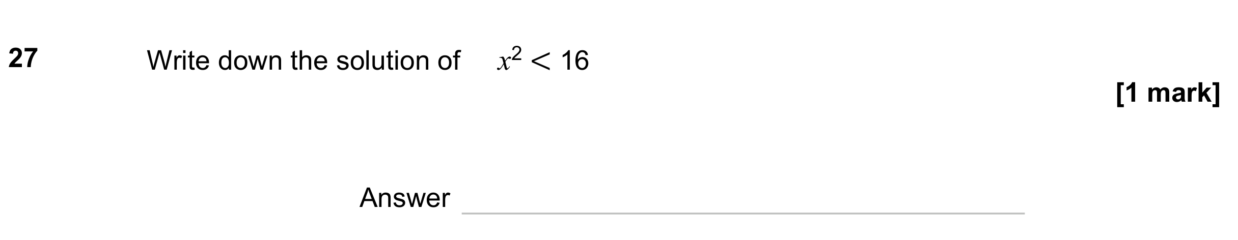Question 27 — Inequalities — AQA GCSE November 2023