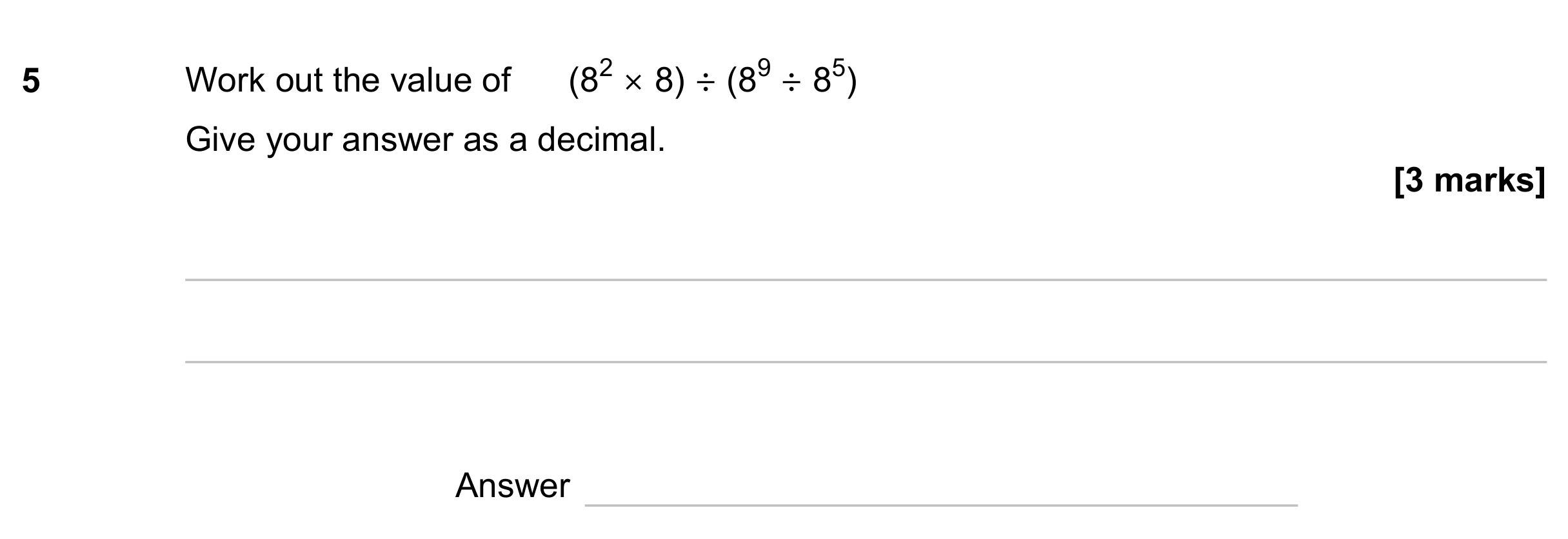 Question 5 — Powers — AQA GCSE November 2023