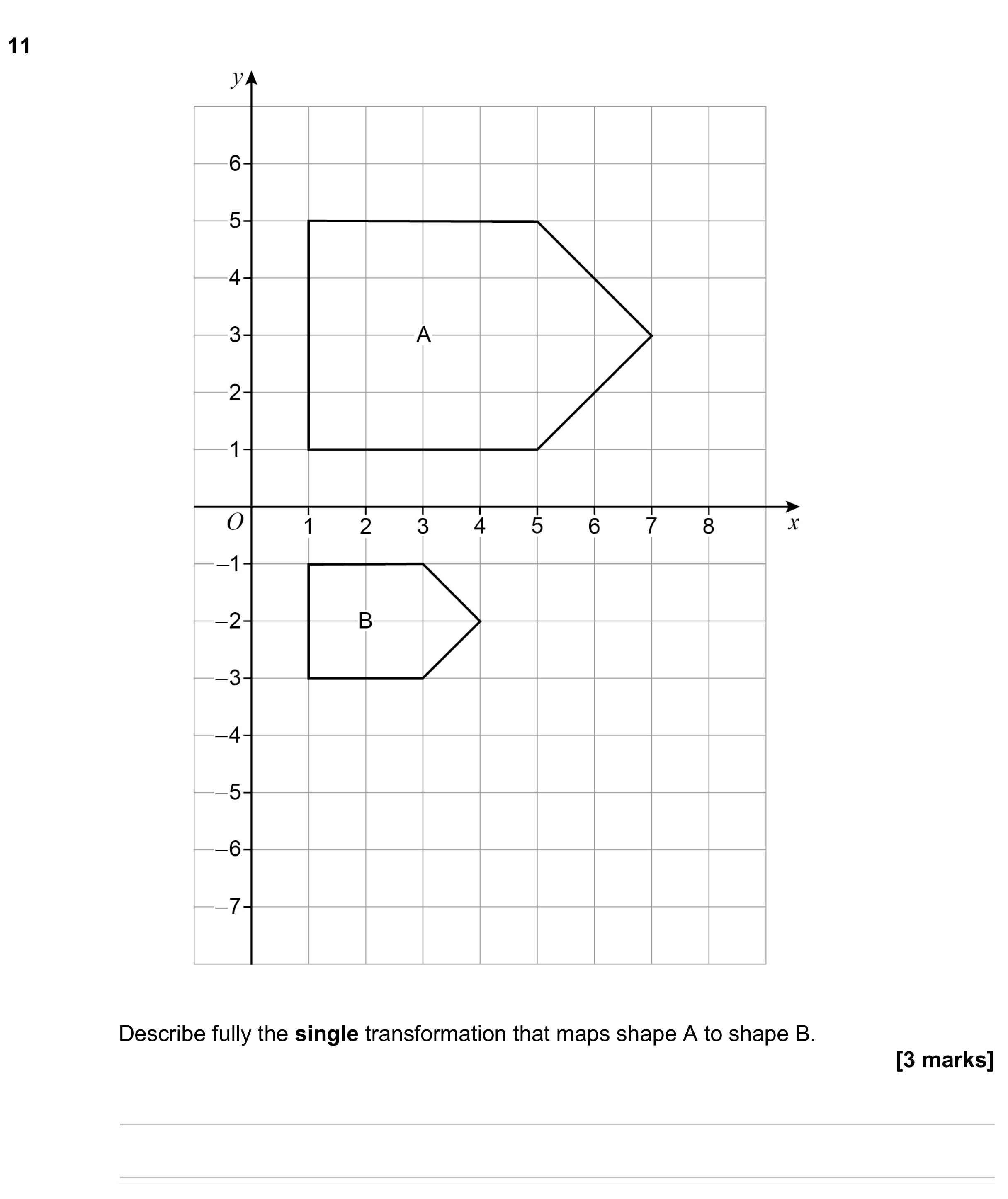 Question 11 — Rotations/Reflections/Translations/Enlargements — AQA GCSE June 2024